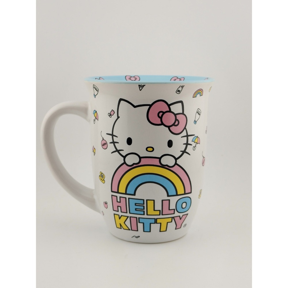 Exclusive Sanrio Hello Kitty Ceramic Coffee Tea Mug Rainbow  16oz